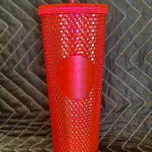 Starbucks hot pink studded bling iridescent cup venti 24 oz.